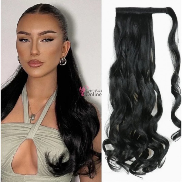 Extensie de par coada cu clema si arici ondulata de 60 cm cod SI881B Brunet